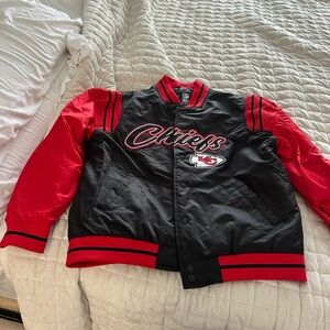 NFL Chiefs Black and Red Varsity Jacket